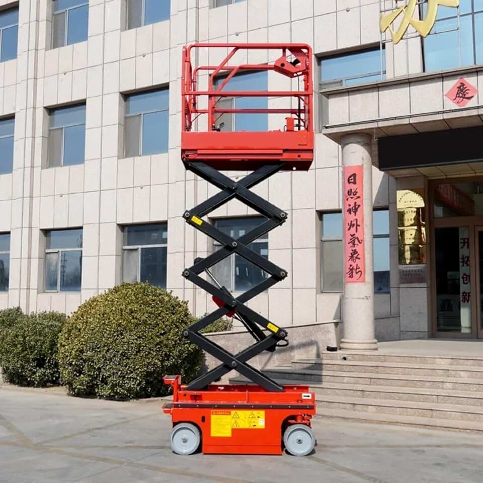 Aerial Work Platform Lift Wheel Type Working Platform 450kg Mobile Self-propelled Aerial Scissor Lift Platform with 14m Lifting