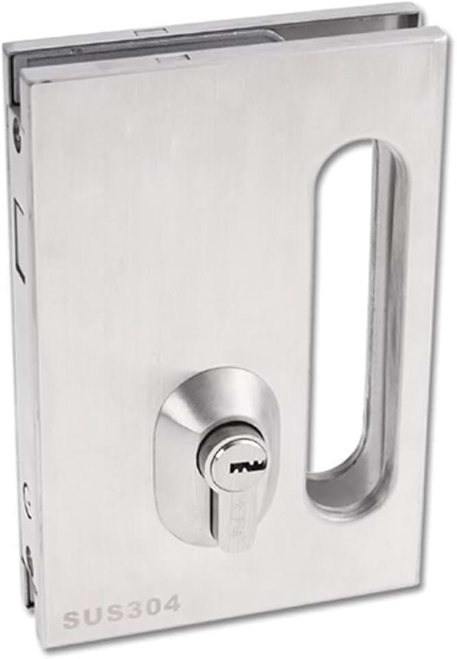 SUS304 Stainless Door Lock for Office Hotel Women Dress Bag Store Door Building MS491 1Pcs(Single Door Lock)