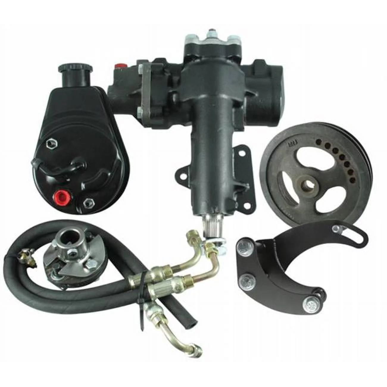 Borgeson 999017 Power Steering Box Delphi 600 12.7 to 1 Ratio Brackets Joints Lines Pump - Iron Fits select: 1969-1982 CHEVROLET CORVETTE