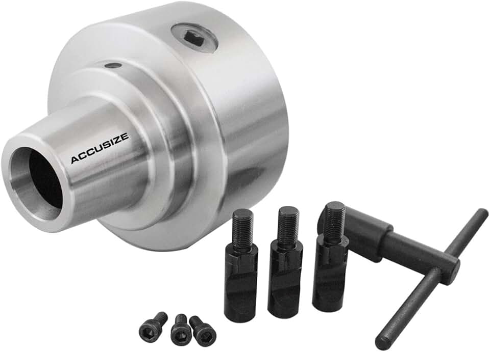 Accusize Industrial Tools 5C 5'' Collet Chuck with Integral D1-4 Camlock Mounting, 5/8'' Stud, 0269-0014