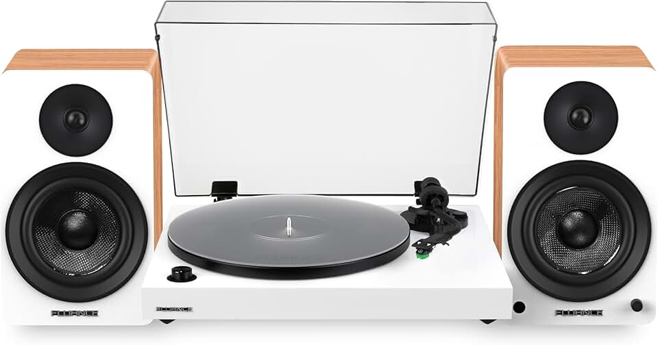 Fluance RT81+ Elite Vinyl Turntable (White) and Ai61 6.5