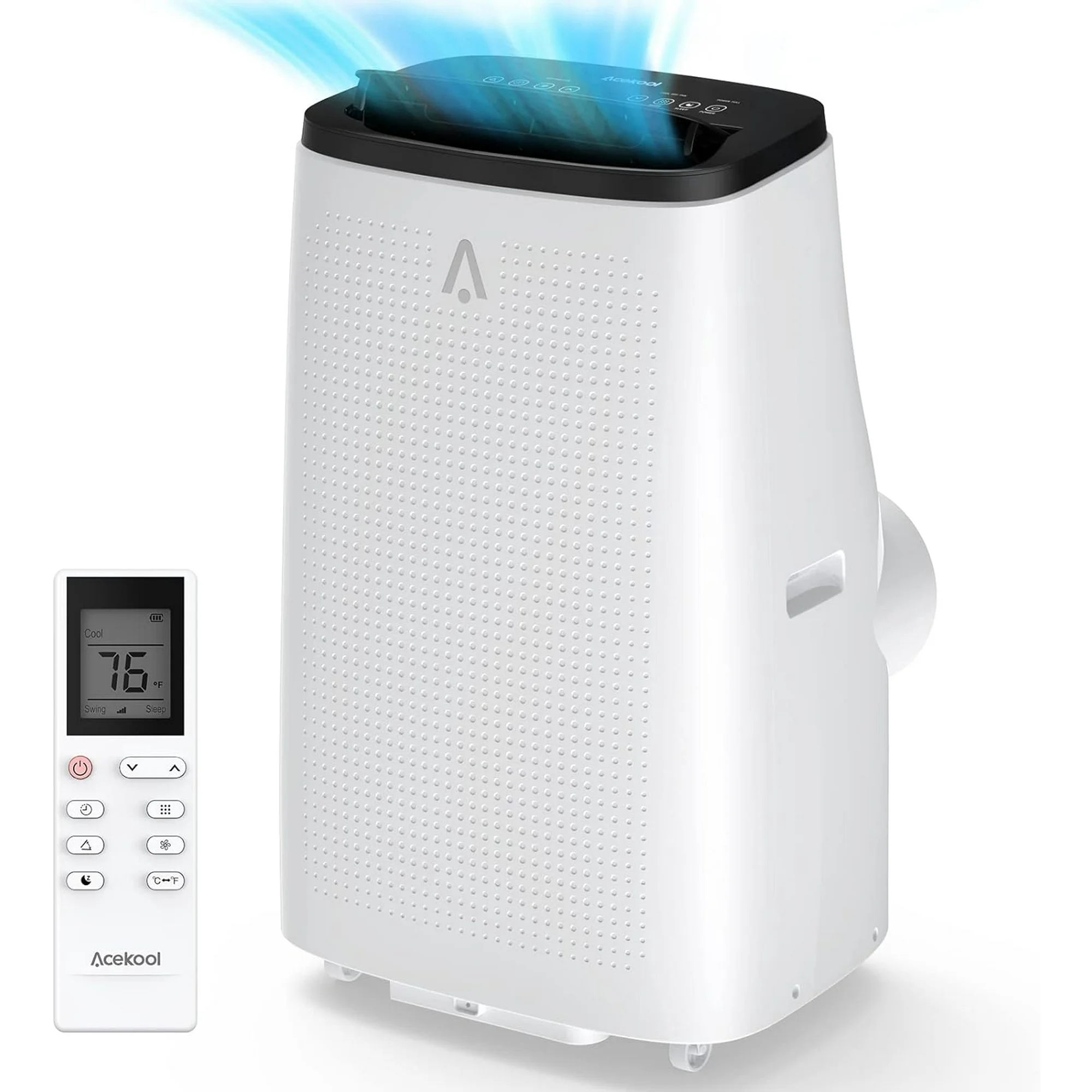 15,000 BTU Portable Air Conditioner with Remote Control, 3-in-1 Portable AC Units with Fan & Dehumidifier Cools up to 800 sq. ft, Room Air Conditioner with 24 Hour Timer, Window Mount Kits