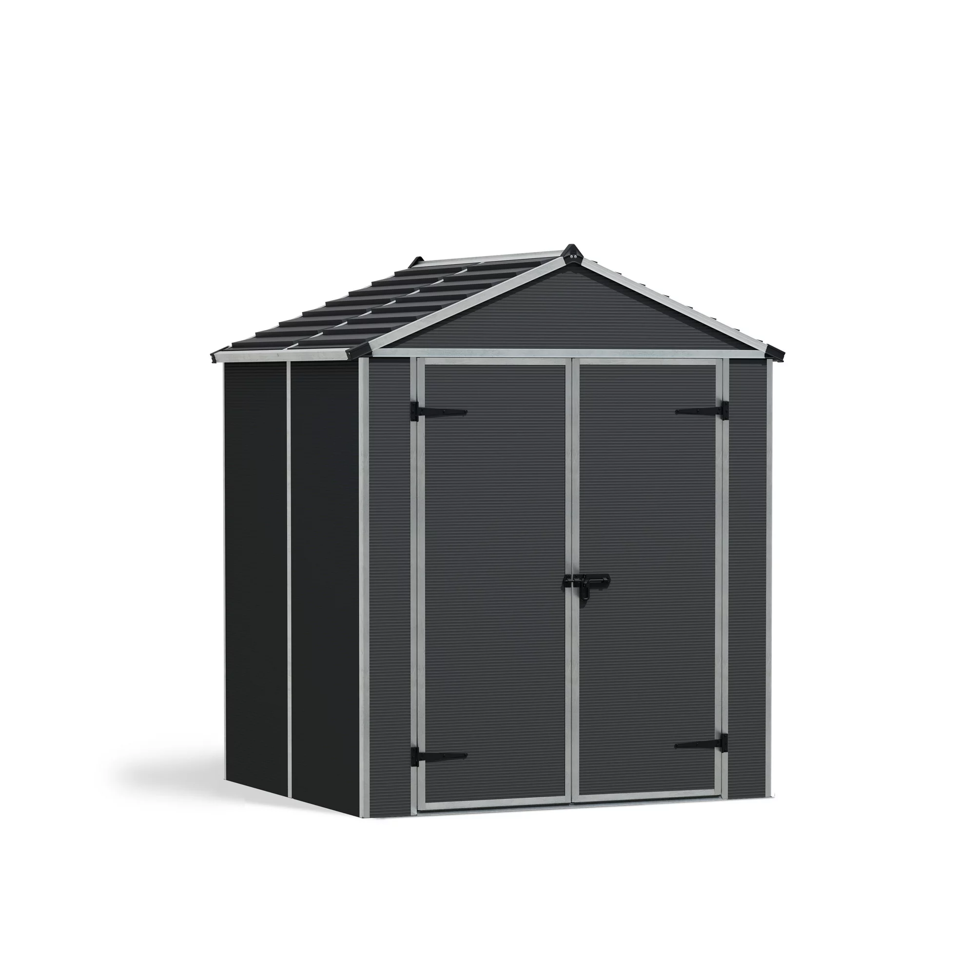 Palram - Canopia Rubicon 6' x 5' Polycarbonate/Aluminum Shed - Gray