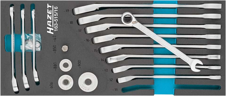 Hazet 163-515/16 Ratchet Combination Spanner Set