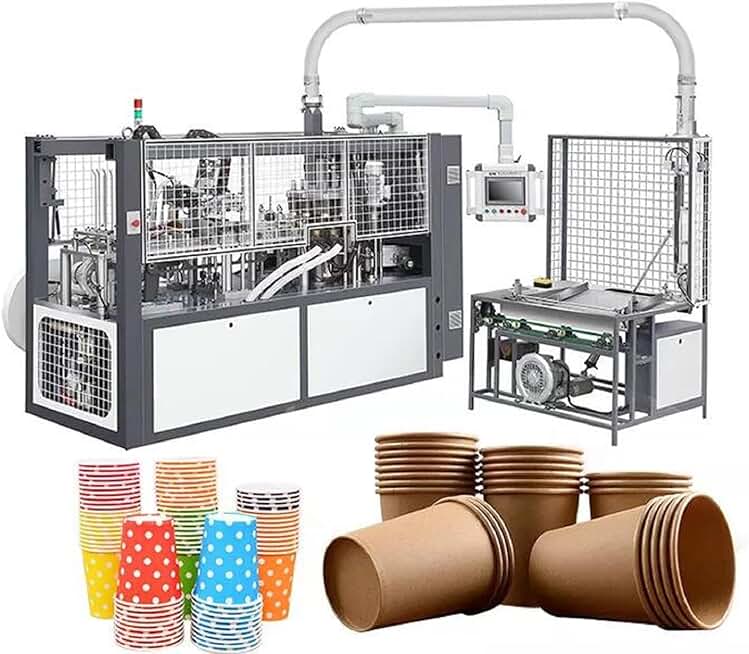 Customized Fully Automatic Paper Cup Making Machine - High Speed Disposable Ice Cream Bowl Paper Cup Printing Machine for 3oz to 25oz - Automatic Packing High Efficiency Cup Manufacturing Equipment