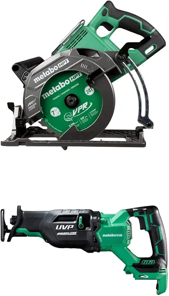 Metabo HPT 36V MultiVolt™ Cordless Rear Handle Circular Saw Kit w/ 36V MultiVolt Cordless Reciprocating Saw (Tool Only)