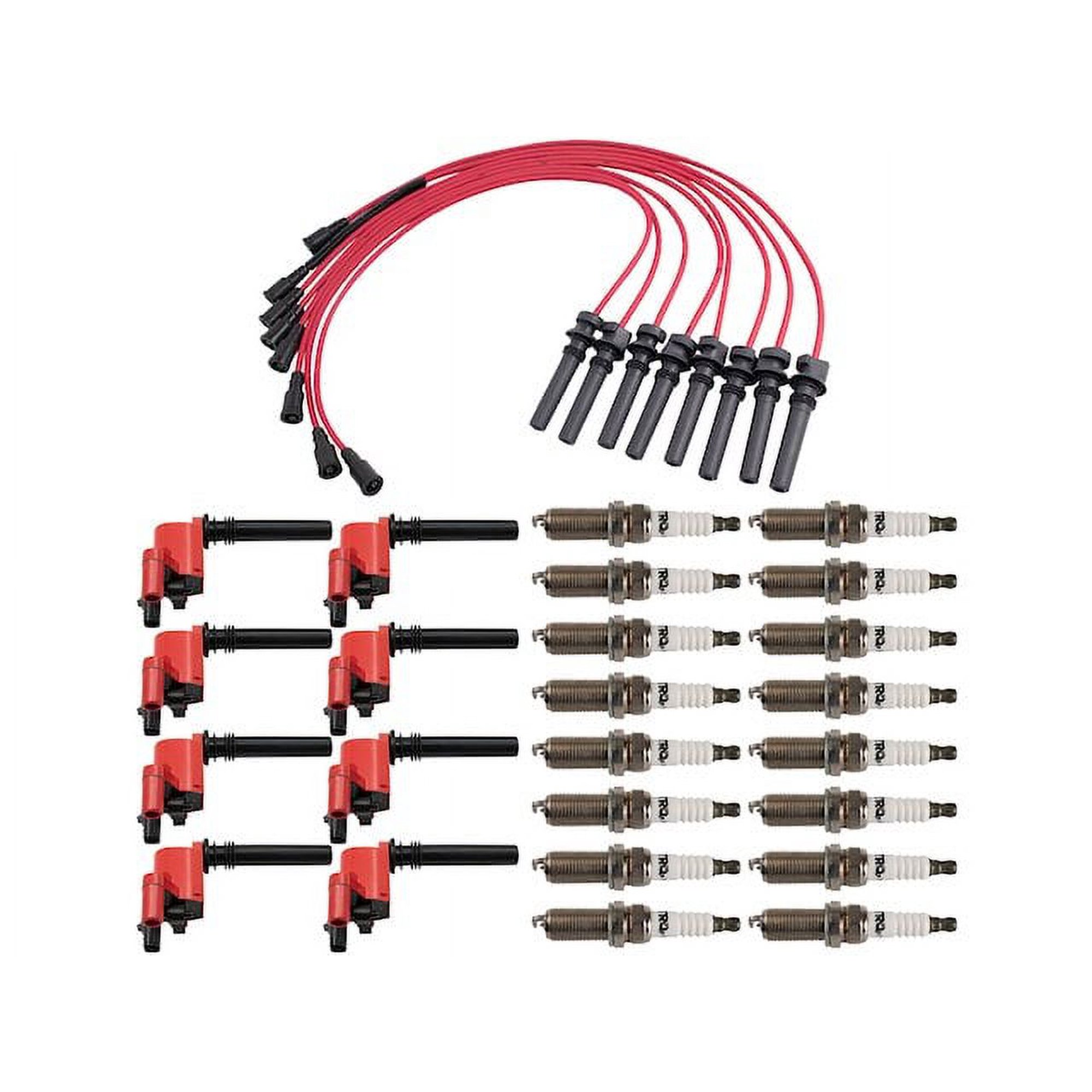 Ignition Coil Spark Plug and Wire Set 25 Piece - Compatible with 2003 - 2005 Dodge Ram 2500 5.7L V8 2004