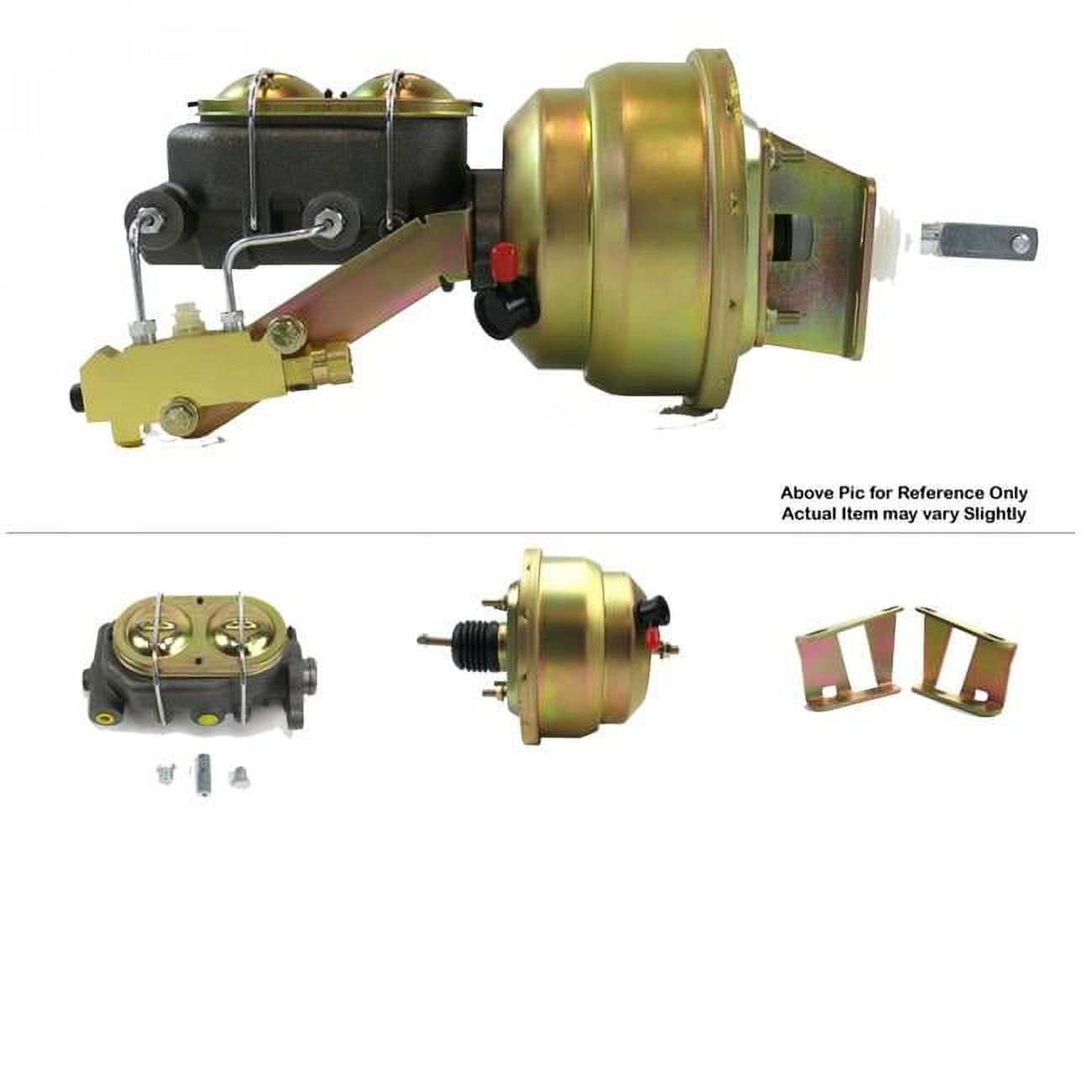 Helix Suspension Brakes & Steering  1955-1957 Chevy Bel Air Firewall Mount Power 8 in. Dual Brake Booster Kit Disc & Drum