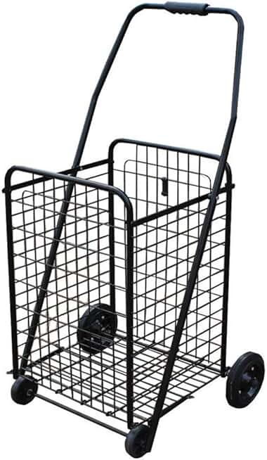 JF-Xuan Cart Shopping Trolley Grocery Shopping Cart with Swivel Wheels Foldable and Collapsible Utility Cart Heavy Duty Weight Trolley Lightweight Shopping Trolley (Color, Size : Free Size)