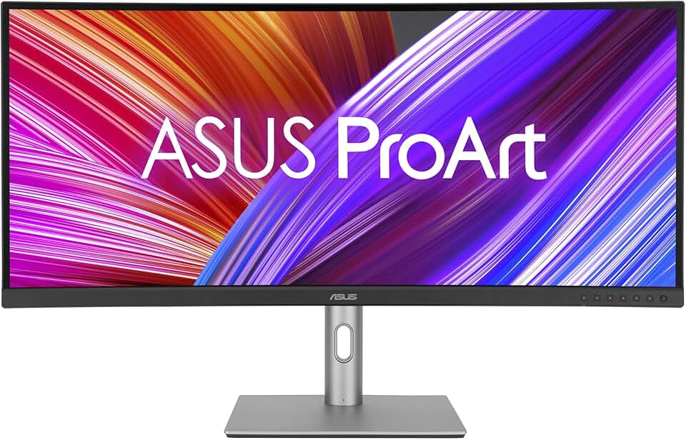 ASUS ProArt Display 34” Ultrawide Curved Professional HDR Monitor (PA34VCNV) - IPS, 21:9 3440 x 1440, 3800R Curve, 100% sRGB/Rec709, ΔE<2, Calman Verified, USB-C Docking PD 96W, RJ45, 3 Year Warranty