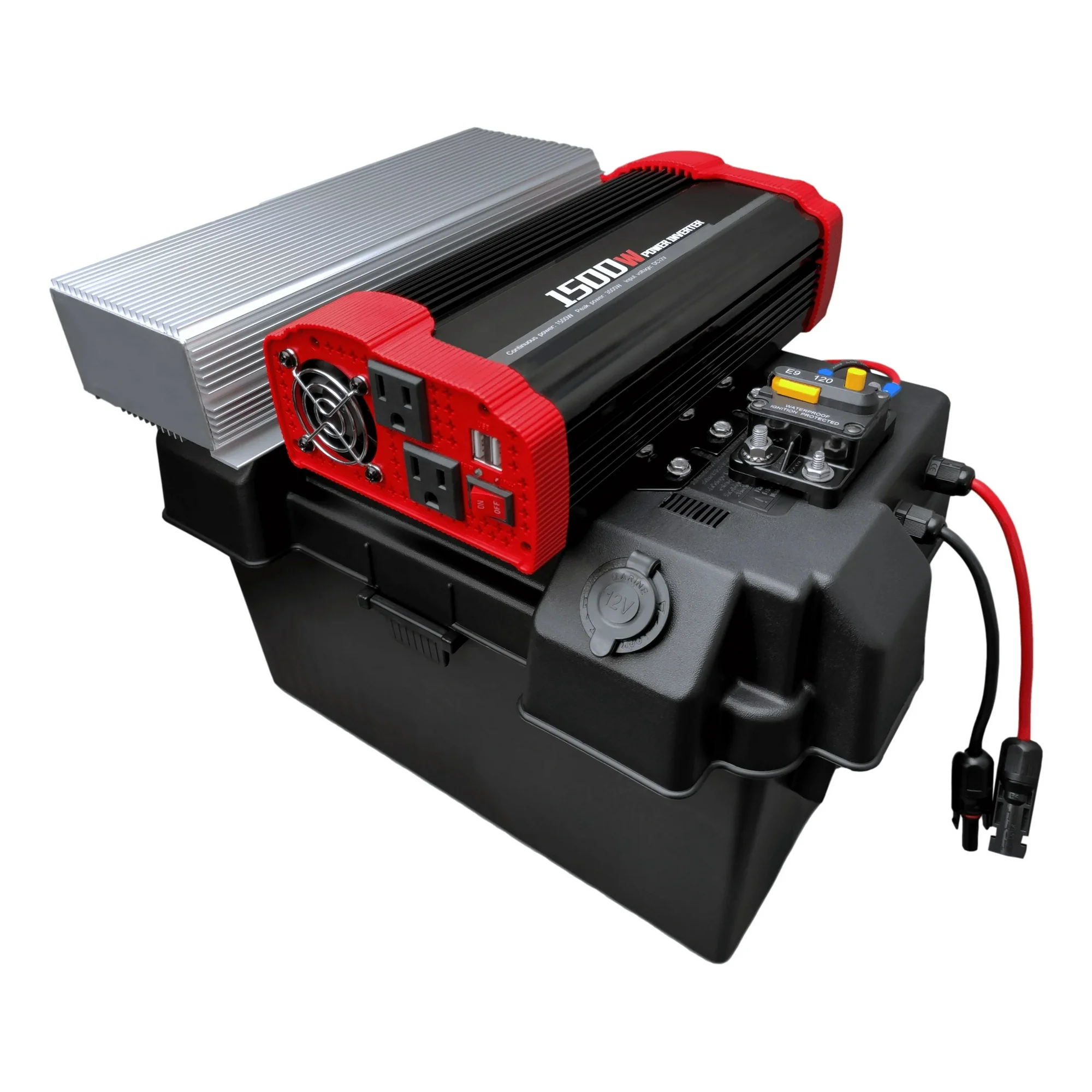 1500W BatteryLESS Solar Panel to 12V Solar Generator, No Battery Required, w 1500W Inverter