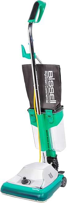 Bissell BigGreen Commercial BG101DC ProCup Comfort Grip Handle Upright Vacuum with Magnet, 870W, 12