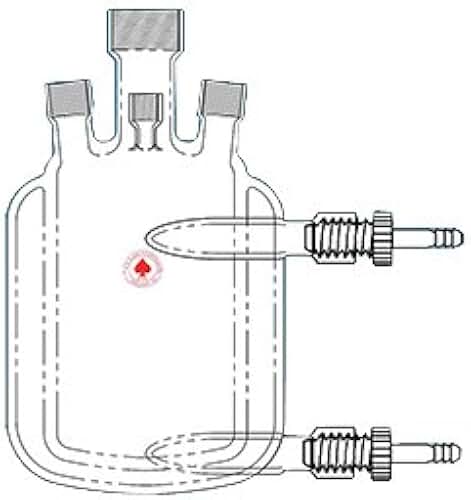 6438-317 Series Jacketed Pressure Vessel Body, One-Piece, #25 Center Neck, #11 Thred, Use 3/8