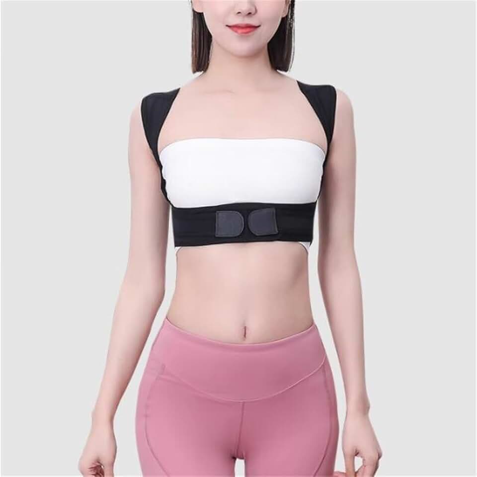 Shoulder and Neck Beauty Back Artifact with Chest Anti-Camel Belt Orthotic Female Invisible Spine Correction(Small)