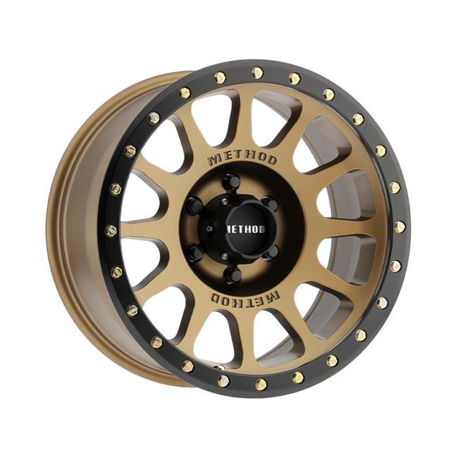 17 x 8.5 in. 25 mm Offset 6 x 5.5 in. Bolt Pattern 108 mm Center Bore MR305 NV Street Lock Wheel, Bronze & Black
