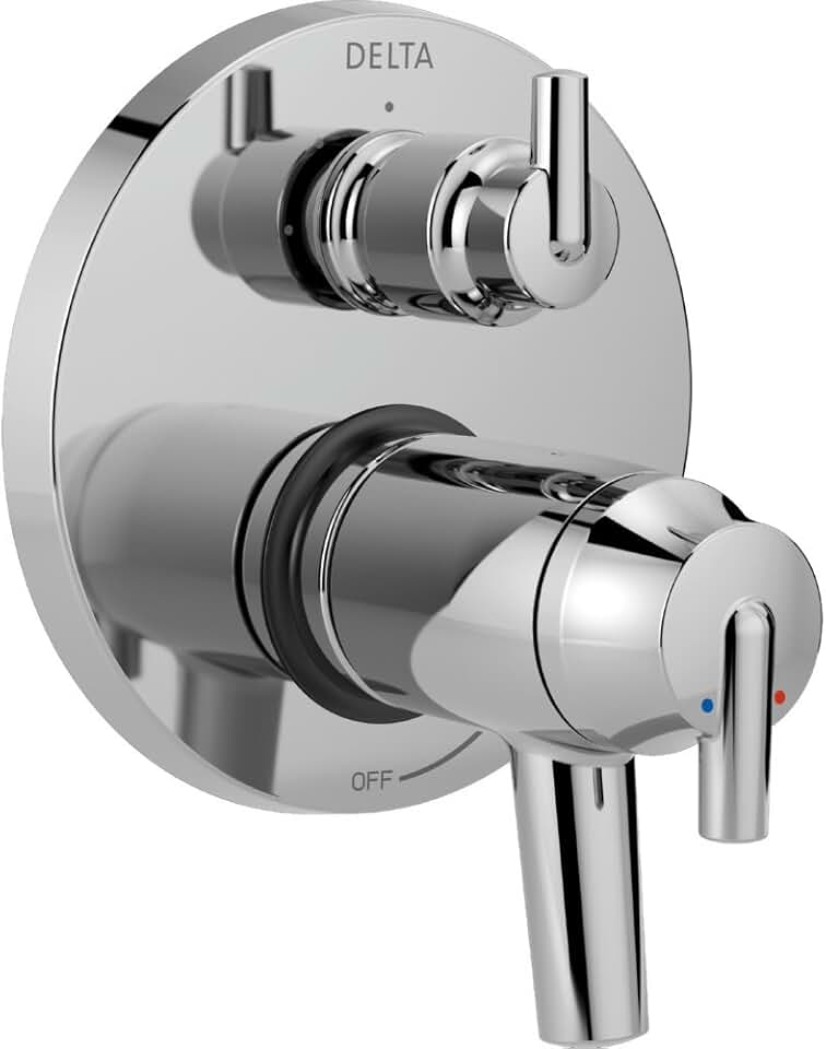 DELTA FAUCET T27T859, Chrome Trinsic Contemporary TempAssure 17T Series Valve Trim with 3-Setting Integrated Diverter