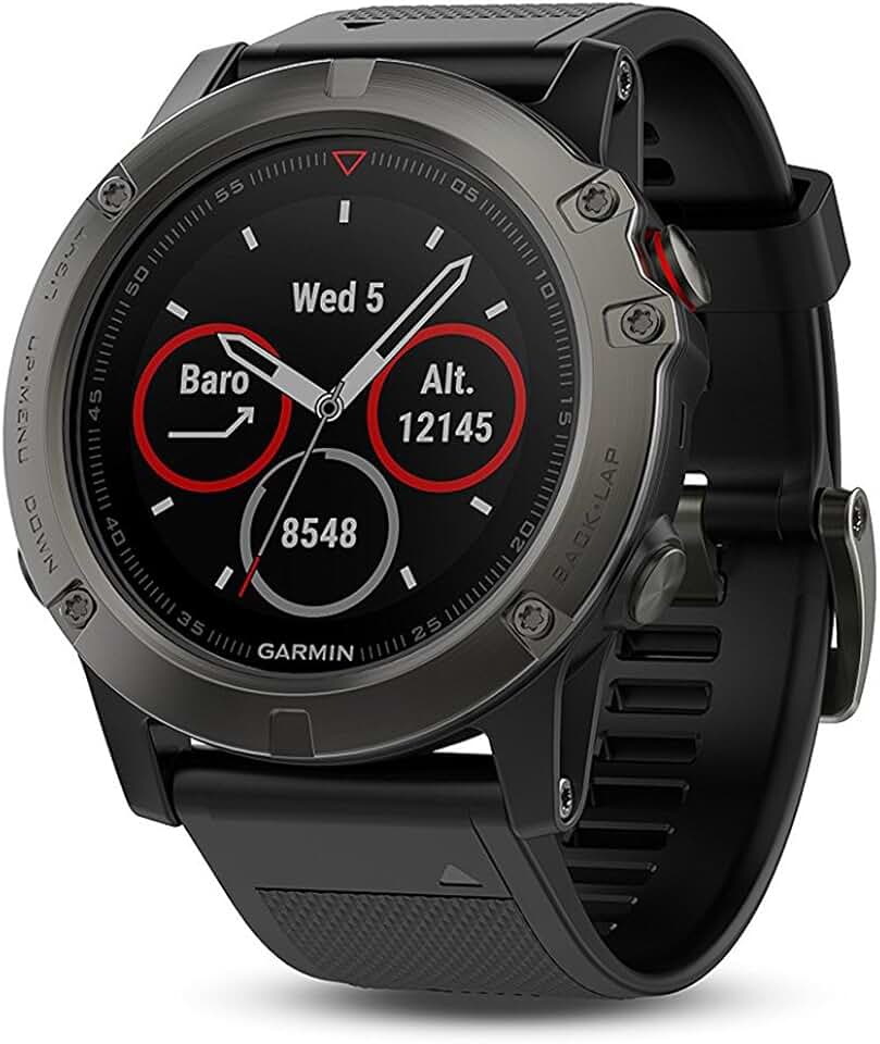 Garmin 010-01733-00 Fenix 5X Sapphire - Slate Gray with Black Band