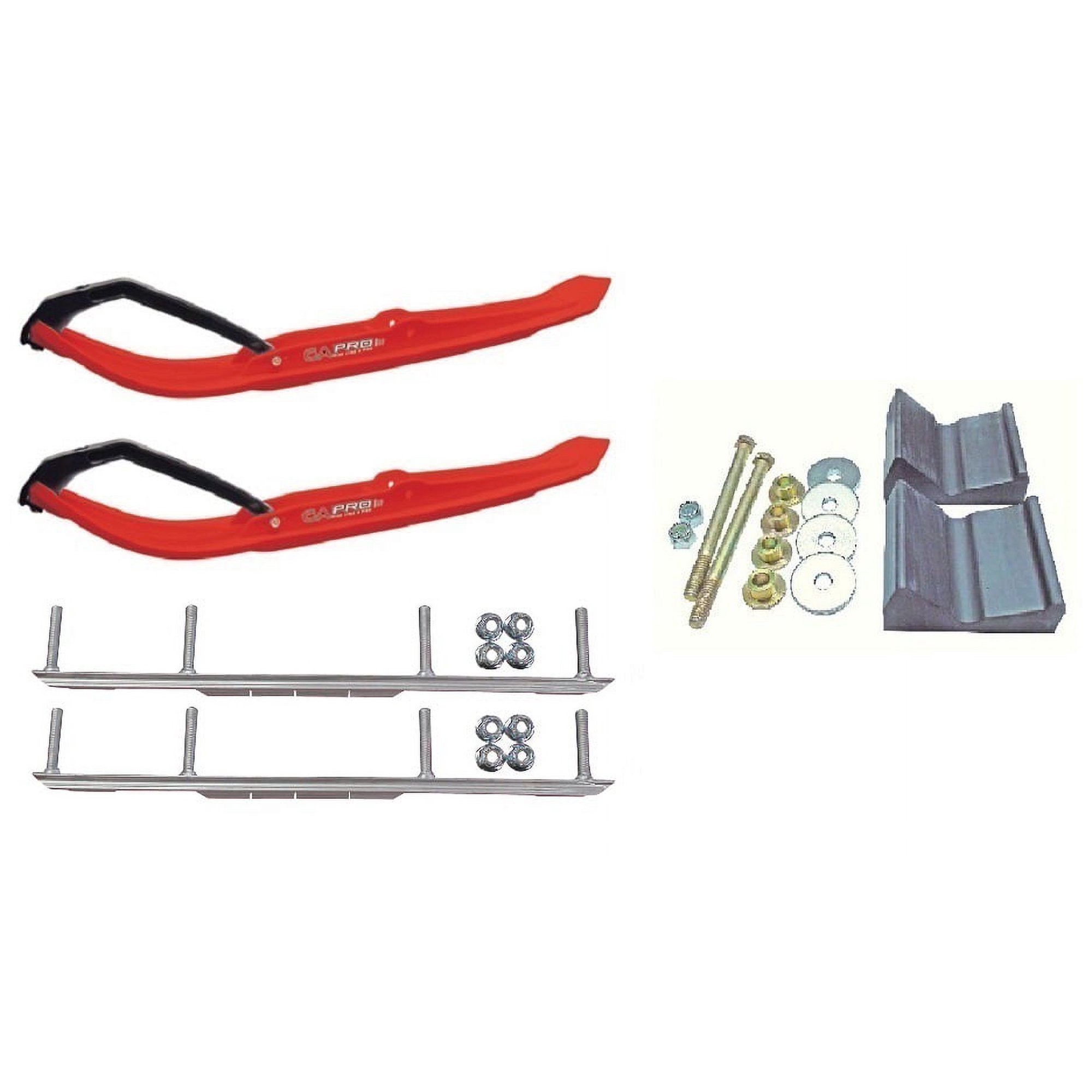 C&A Pro Red MTX Snowmobile Skis w/ 6