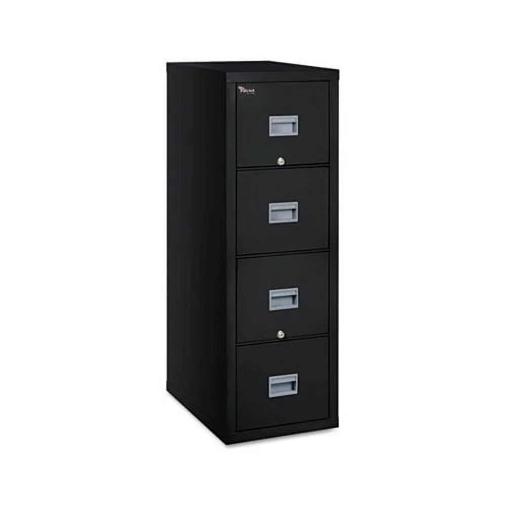 Patriot Insulated Four-Drawer Fire File Cabinets 17.75w x 25d x 52.75h, Black