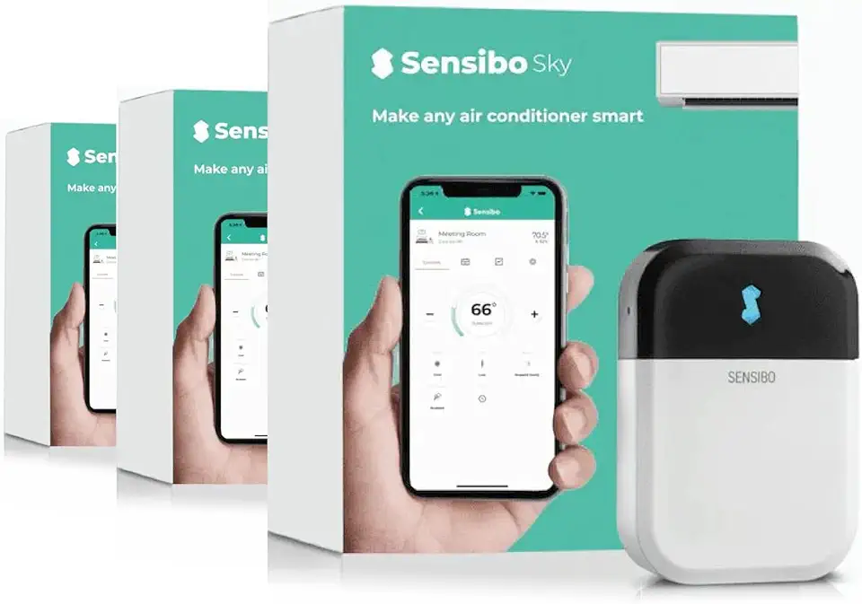 Sensibo Sky 3 Pack, Smart Home Air Conditioner System - Quick & Easy Installation. Maintains Comfort with Energy Efficient App - Automatic On/Off. Wifi, Google, Alexa and Siri.