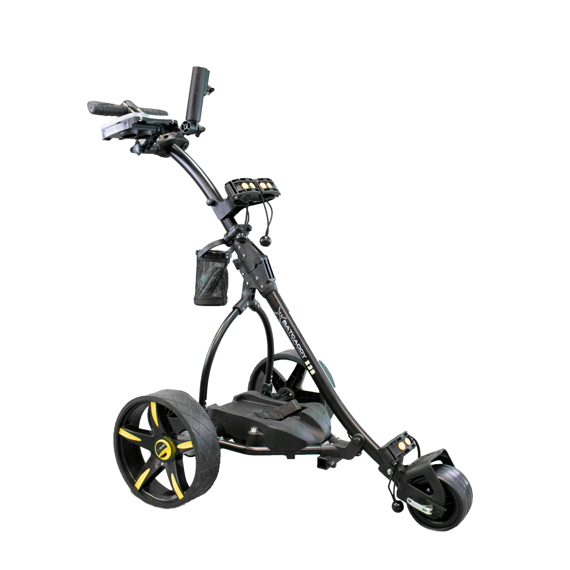 BATCADDY X3R Sealed Lead 18-Hole Battery Powered Golf Push Cart with Remote, Dual Motor, 9-Speeds and Reverse, Cruise Control, Anti-Tip Wheel, and Downhill Control, Phantom Black