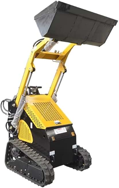 Mini Loader with Hammer, Skid Steer with Bucket Attachment, Compact Mini Loader with Grapple