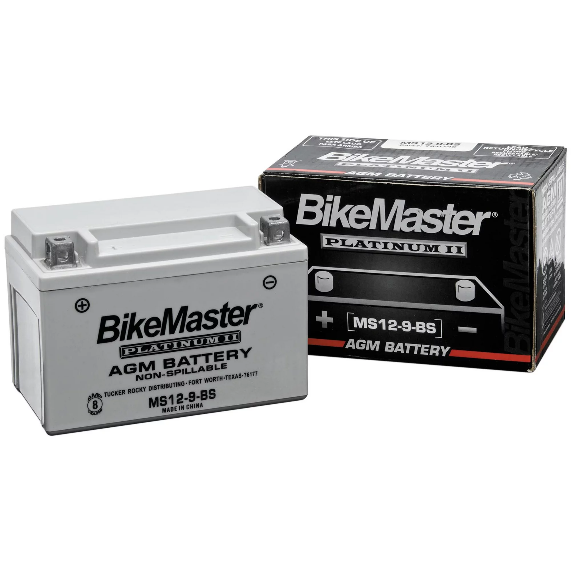BikeMaster AGM Platinum II Battery   MS12-12A-4A1 MS12-12A-4A1