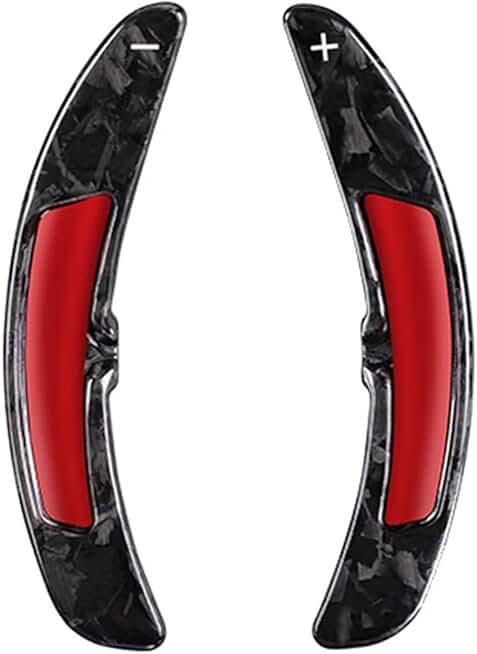 2Pcs Real Carbon Fiber Car Steering Wheel Shift Paddle Compatible with Panamera 178 911 Cayenne Paddle Shifter Extension (Color : Forged Carbon Fiber)