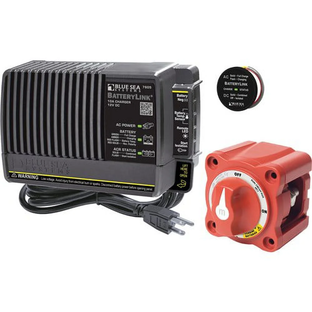 Blue Sea Systems 7655 Mini 10A 2-Bank Add-A-Battery Plus Kit with BatteryLink Charger