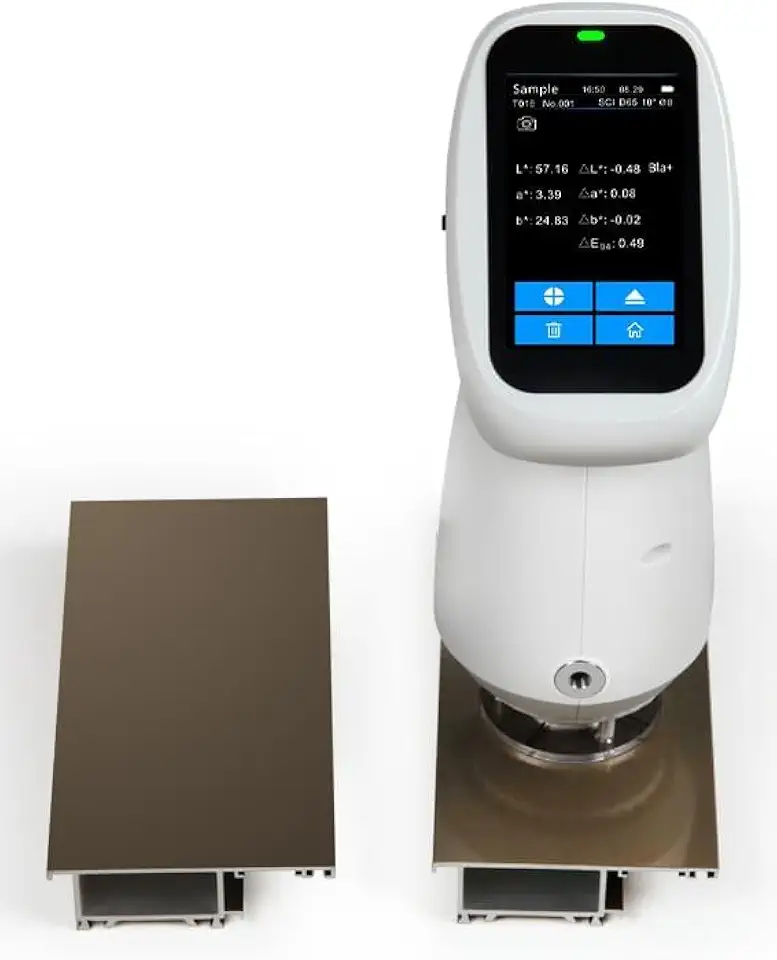 Digital Spectrocolorimeter Colorimeter Color Spectrometer with Apertures Φ8mm Flat&Tip Touch Screen D/8 SCI/SCE Repeatability ΔE*ab≤0.035 Combined Full Spectrum LED Light Source USB Interface