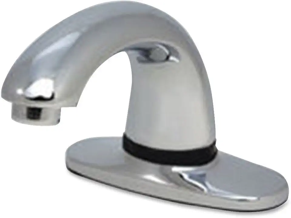 Rubbermaid Commercial Products Milano Auto Faucet SST Automated Bathroom Faucet with Surround Sensor Technology and Mixing Valve and Hot/Cold Supply Hoses, 4