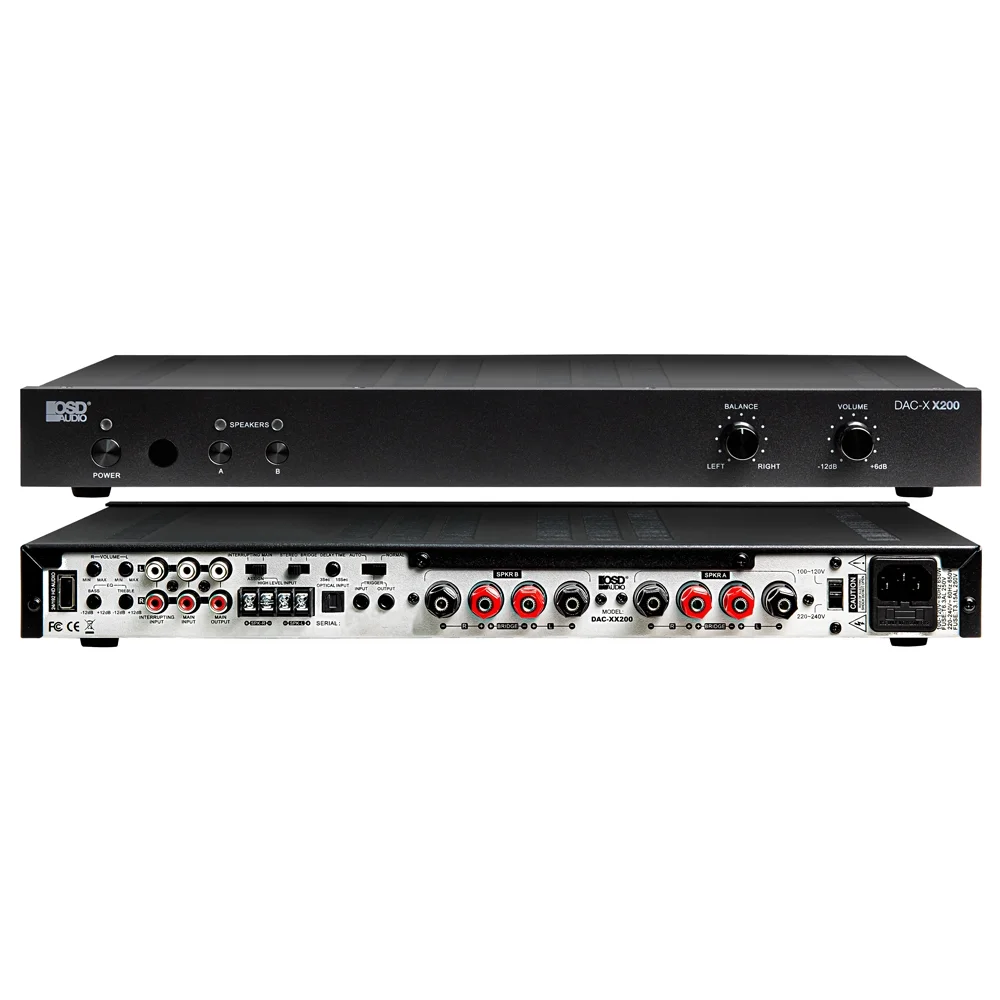 OSD DAC X200 2-Channel Stereo Amplifier, 200WRMS, 24/192 USB DAC