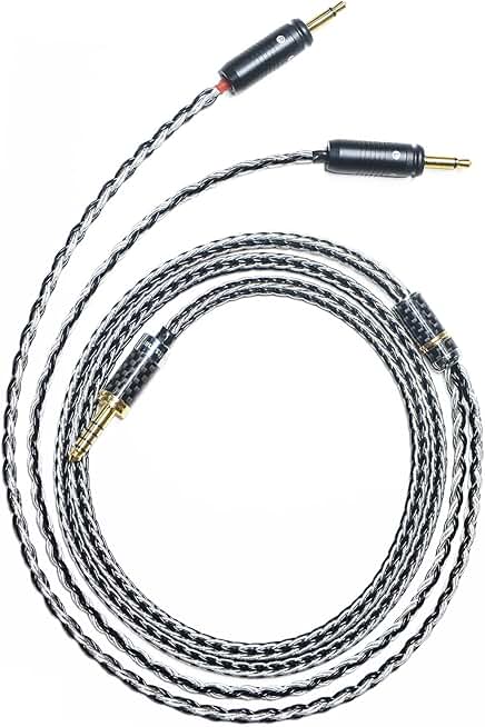 GUCraftsman 16 Strands 7N Single Crystal Copper+Silver Mixed Headphones Replacement Cables for Focal Elegia Clear Stellia Elear Celestee Radiance Clear PRO Clear MG PRO (4Pin XLR Plug)