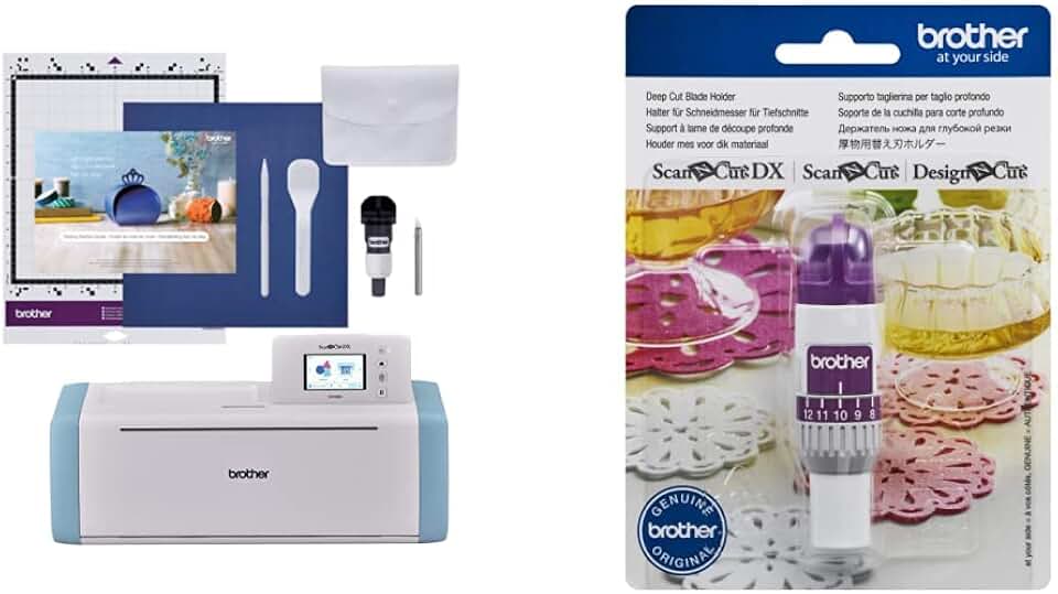 Brother ScanNCut SDX85S Electronic DIY Cutting Machine Bundle with Deep Cut Blade Holder