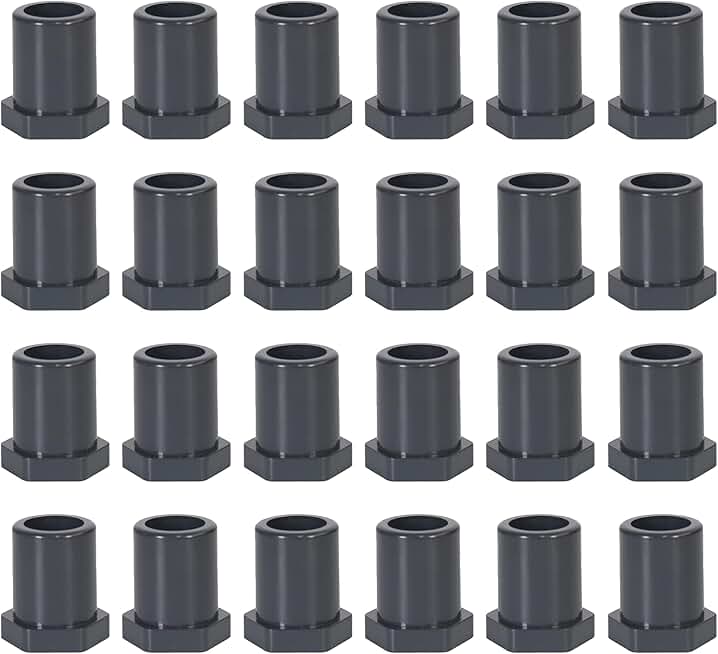 837 Series - Schedule 80 PVC Fittings (Black) - Reducing Bushing Flush Connector - 4 x 2-1/2