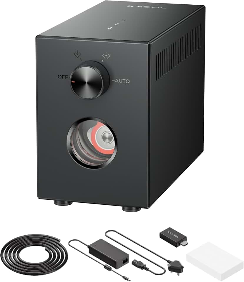 Air-Compress Assist with Upgraded Metal Pistion Pump for xTool S1/M1 Ultra/M1/D1 Pro, 30L/min Air Output for Laser Cutter, Auto Control, HEPA Filter, Cut Cleaner and Faster