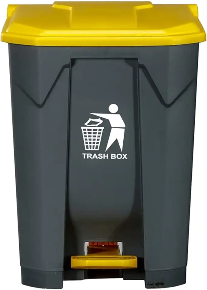 NP 30 L Trash Can Outdoor with Lid, Pedal Large Garbage Container Rectangle Garbage Can Heavy-Duty Recycle Bin for Outdoor Yard Garden Room (Color : A, Size : 30 L)