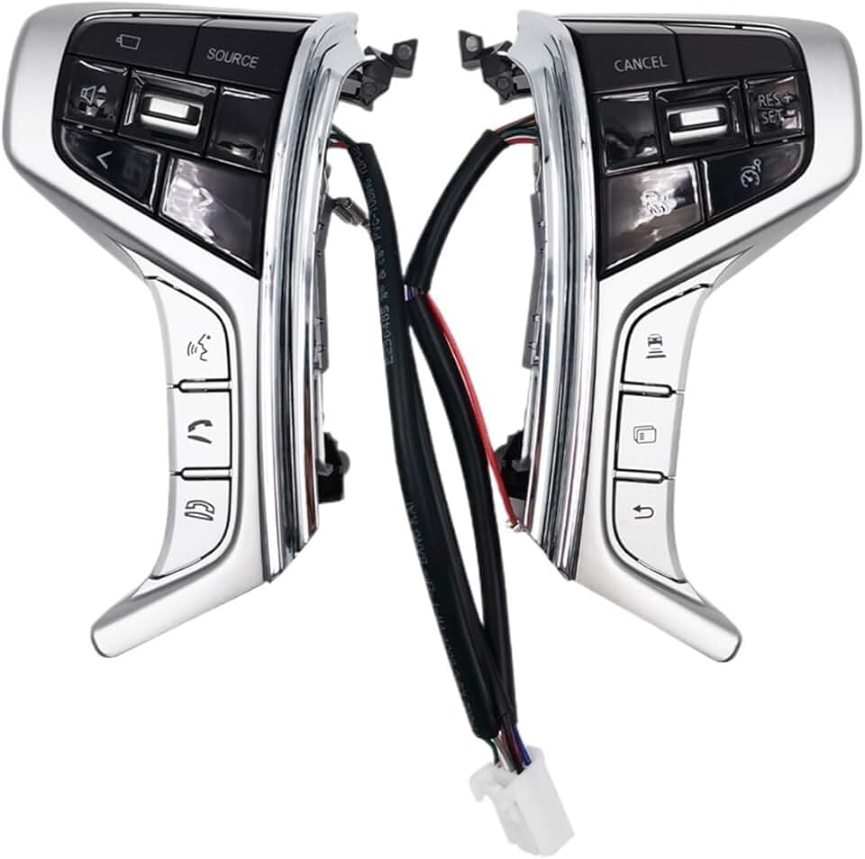 Car Cruise Control Switch Steering Wheel Multimedia Audio Button Compatible with Mitsubishi Pajero Sport 2015-2022