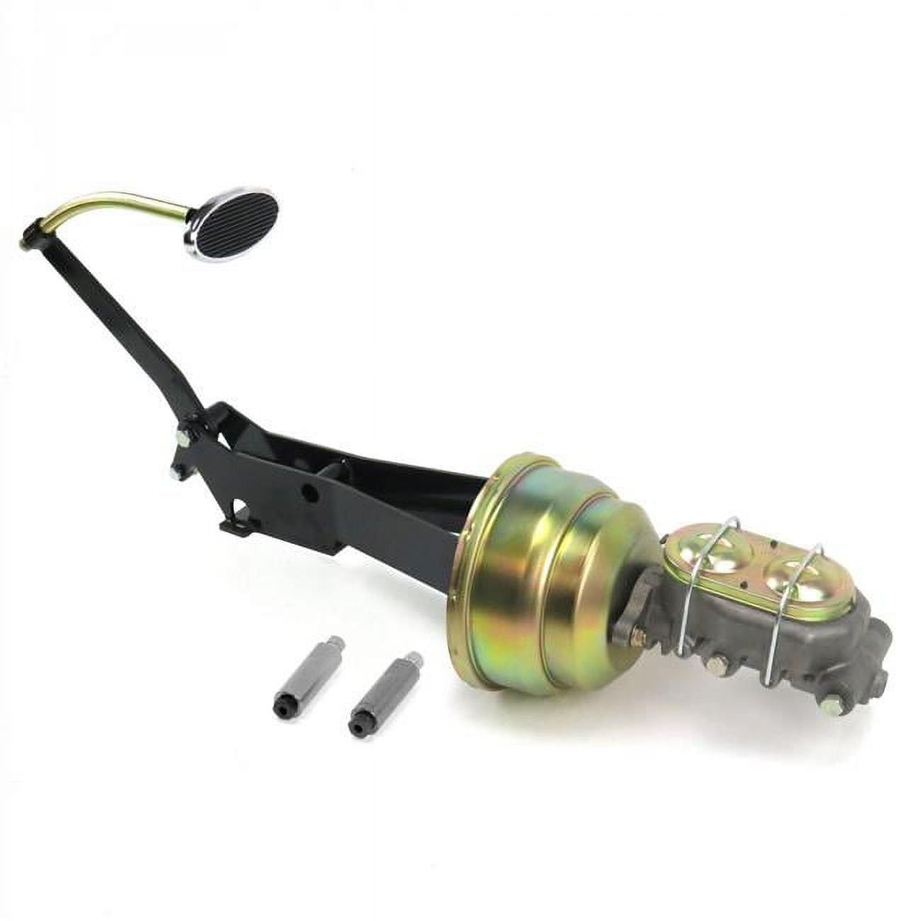 Helix Suspension Brakes & Steering  8 in. Dual Disc & Drum Brake Pedal Kit with Small Oval Chrome Pad for 1949-1954 Chevy Car