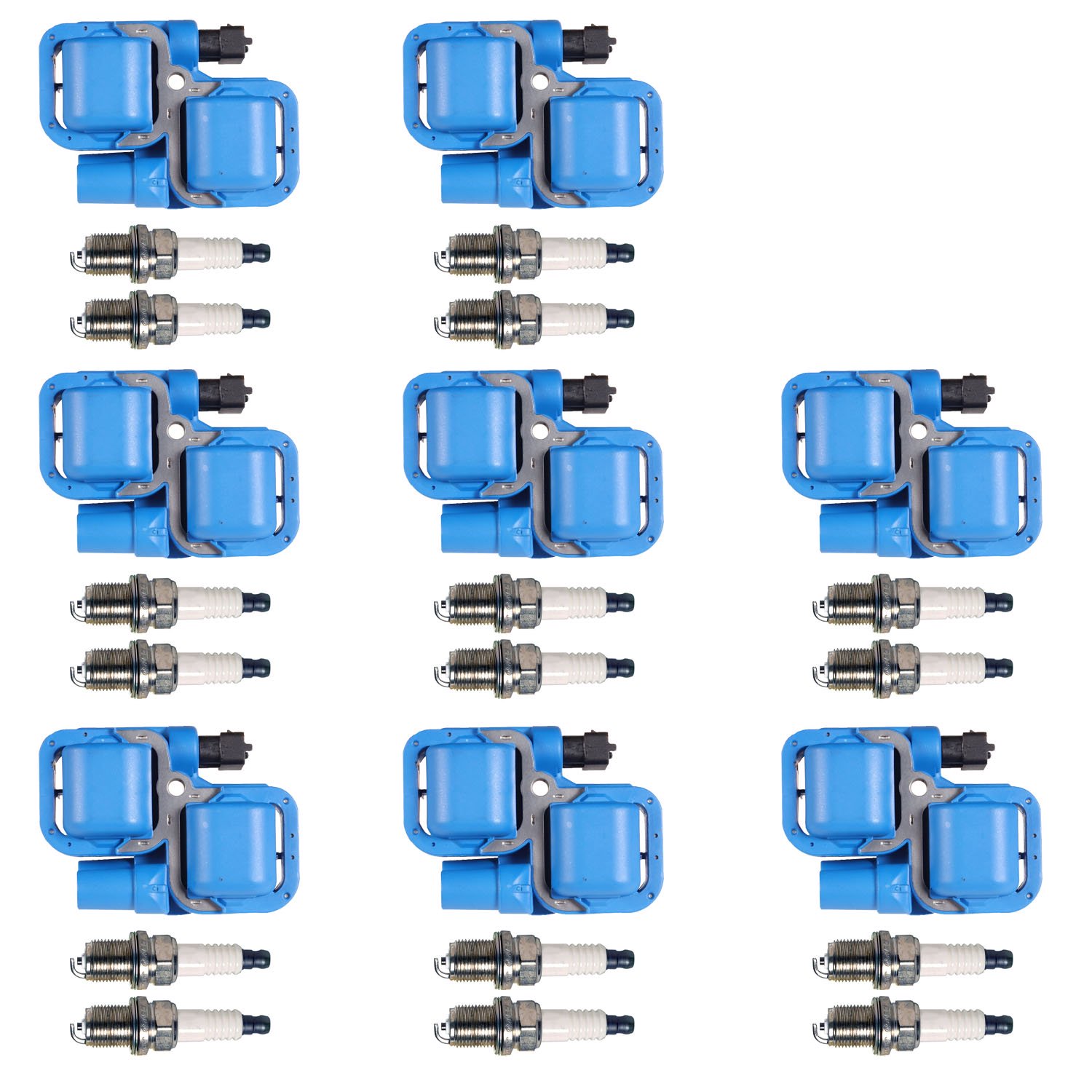 High Performance Ignition Coil and Denso Spark Plug Compatible with Mercedes E500 CLK500 UF359