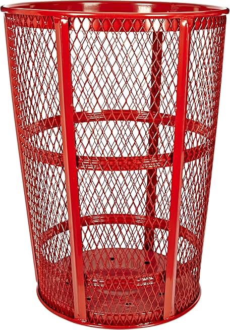 Witt Industries EXP-52RD Steel 48-Gallon Outdoor Waste Receptacle, Round, 23