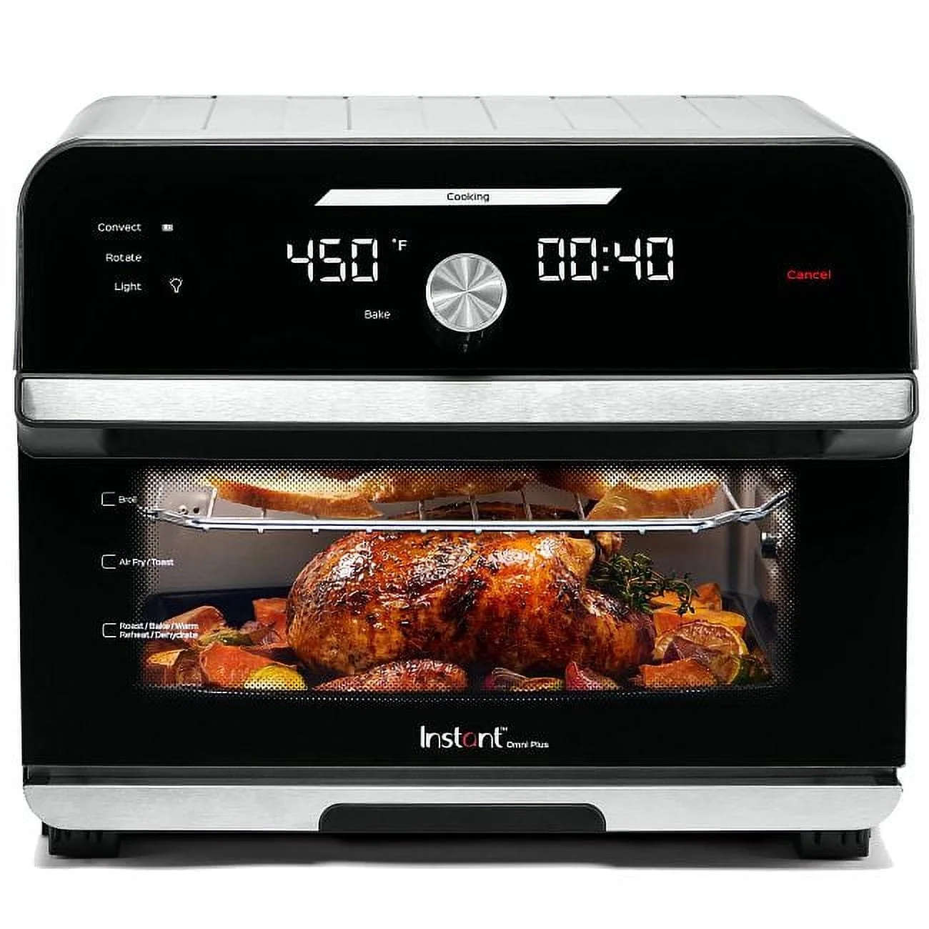 Instant Omni Plus Stainless Steel Black/Silver Toaster Oven 13.9 in. H X 15.7 in. W X 16.5 in. D