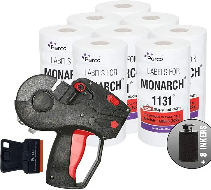 Perco Monarch 1131 Price Gun with Labels Value Pack: Includes Monarch 1131 Pricing Gun, 160,000 White Price Marking Labels