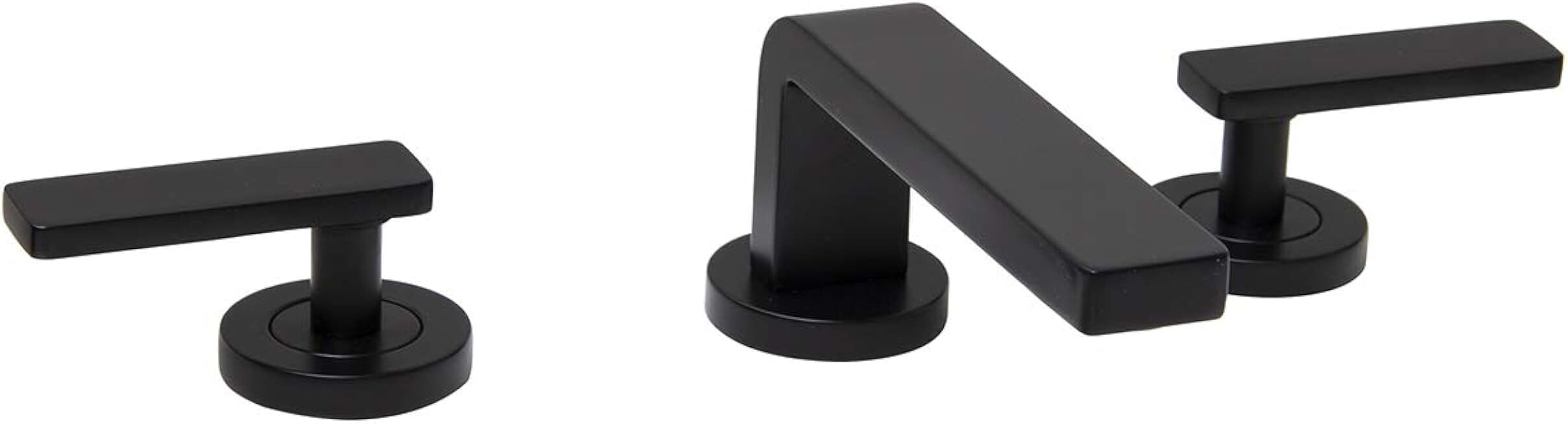 Speakman SB-2721-MB Vector Sink Double Lever, Widespread Bathroom Faucet, Matte Black