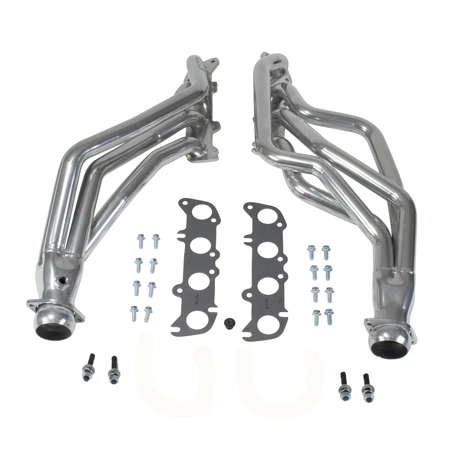BBK Performance 16340 1-3/4 Long Tube Headers Coyote Swap Polished Silver Ceramic Fits select: 1986-2004 FORD MUSTANG, 1985 FORD MUSTANG LX/GT