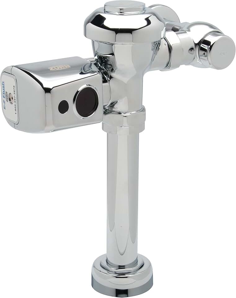 Zurn AquaFlush® ZER Exposed Sensor Diaphragm Flush Valve -1.6 gpf, Sweat Solder Kit, Cast Wall Flange, Polycarbonate Cover