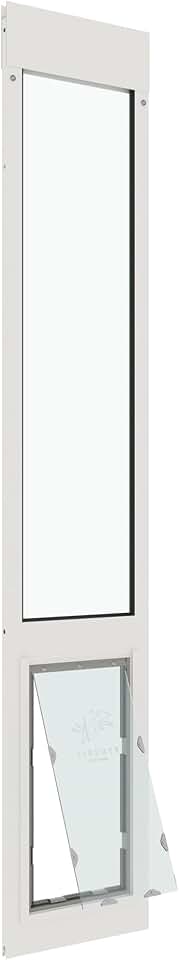 Liberty Dragon for Sliding Glass Door | Vinyl Frame with Closing Cover | for Home & Rentals | Clear Glass | White, Large Flap, 78.5