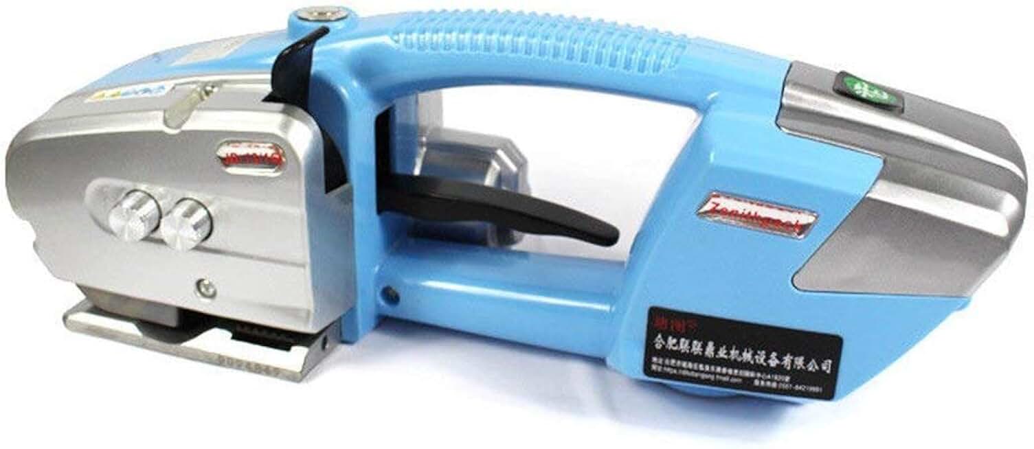 Portable Electric Baler Automatic Plastic Welding Tool Strapping Machine Battery Powered for PP/Plastic Steel Belt Strap - Strapping Width 0.5
