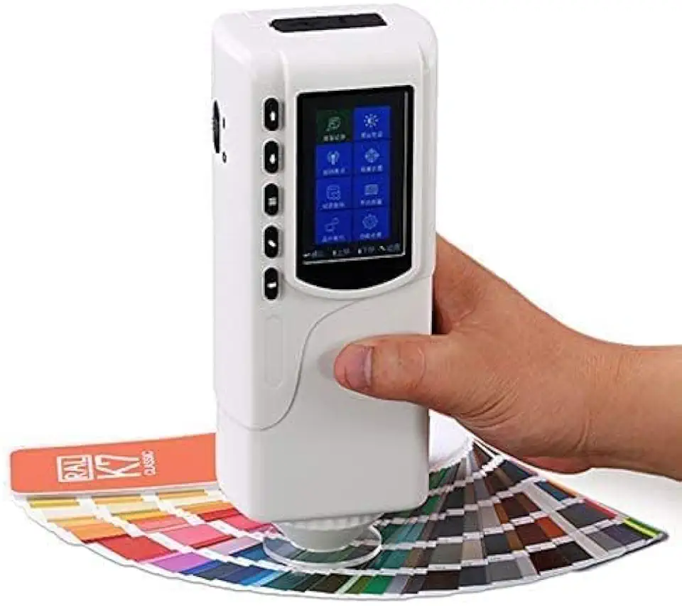 Portable Colorimeter Color Analyzer Colour Difference Meter for Traffic Signs Plastics Electronics Painting Ink Textile with Built-in White Board Repeatability ΔE ≤ 0.03 4mm Aperture