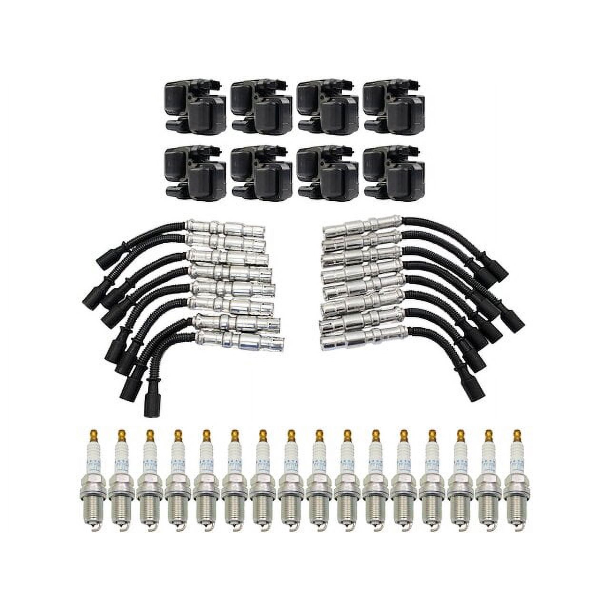Ignition Coil Spark Plug and Wire Set 25 Piece - Compatible with 1998 - 2002 Mercedes-Benz E430 1999 2000 2001